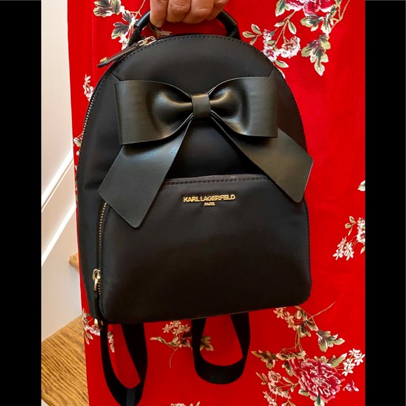 π SOLD! NEW CUTE KARL LAGERFELD PARIS BACKPACK - Picture 2 of 11